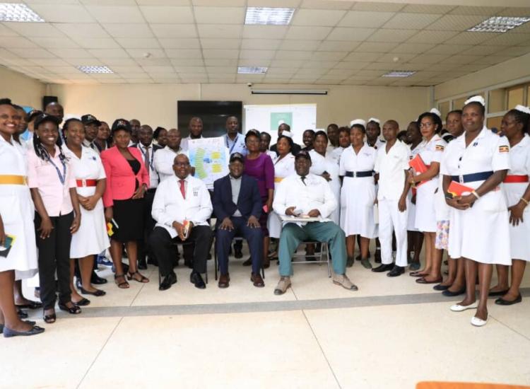 Kawempe National Hospital staff witness the launch of Human Capital management System -HCM